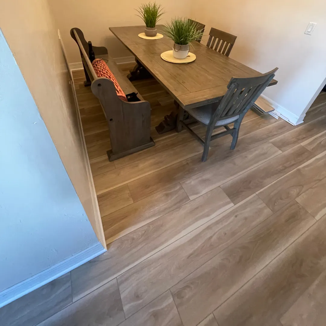 Wide-plank vinyl flooring in Cape Coral, FL dining room